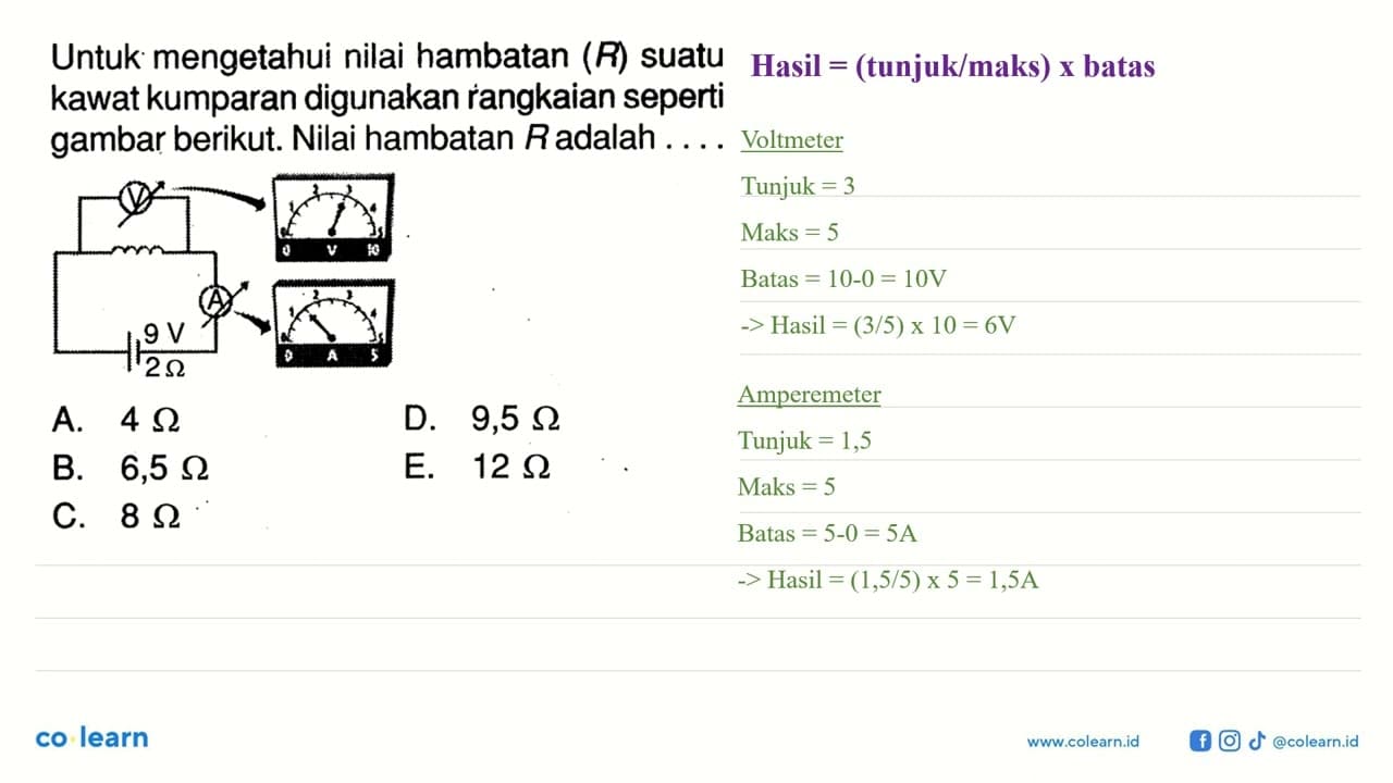 Untuk mengetahui nilai hambatan (R) suatu kawat kumparan