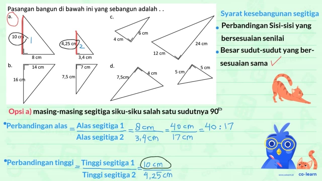 Pasangan bangun di bawah ini yang sebangun adalah ..