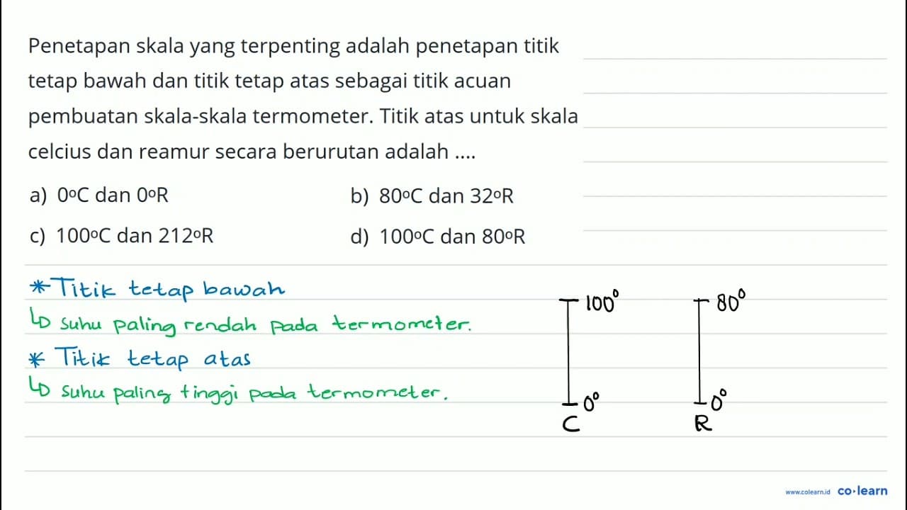 Penetapan skala yang terpenting adalah penetapan titik