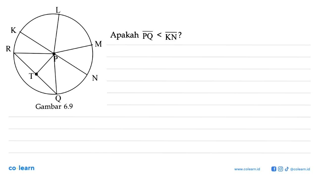 Apakah vektor PQ < KN?