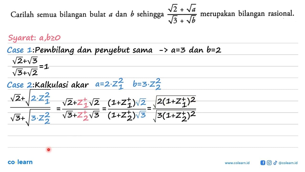 Carilah semua bilangan bulat a dan b sehingga (akar(2) +