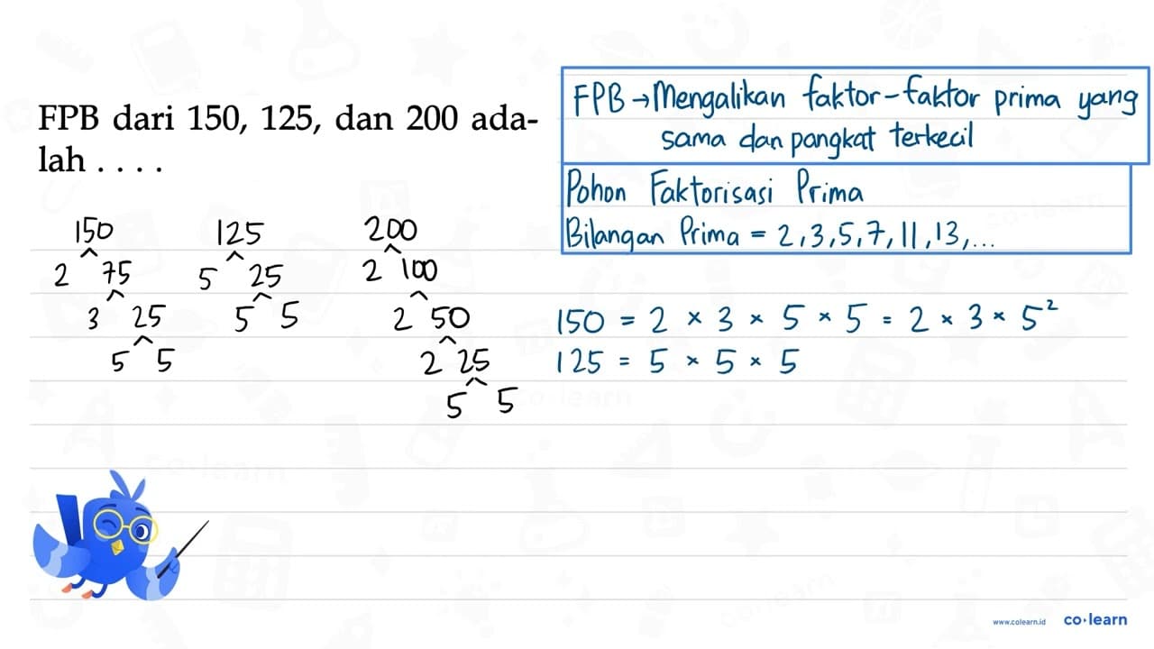 dari 150, 125, dan FPB 200 ada- lah