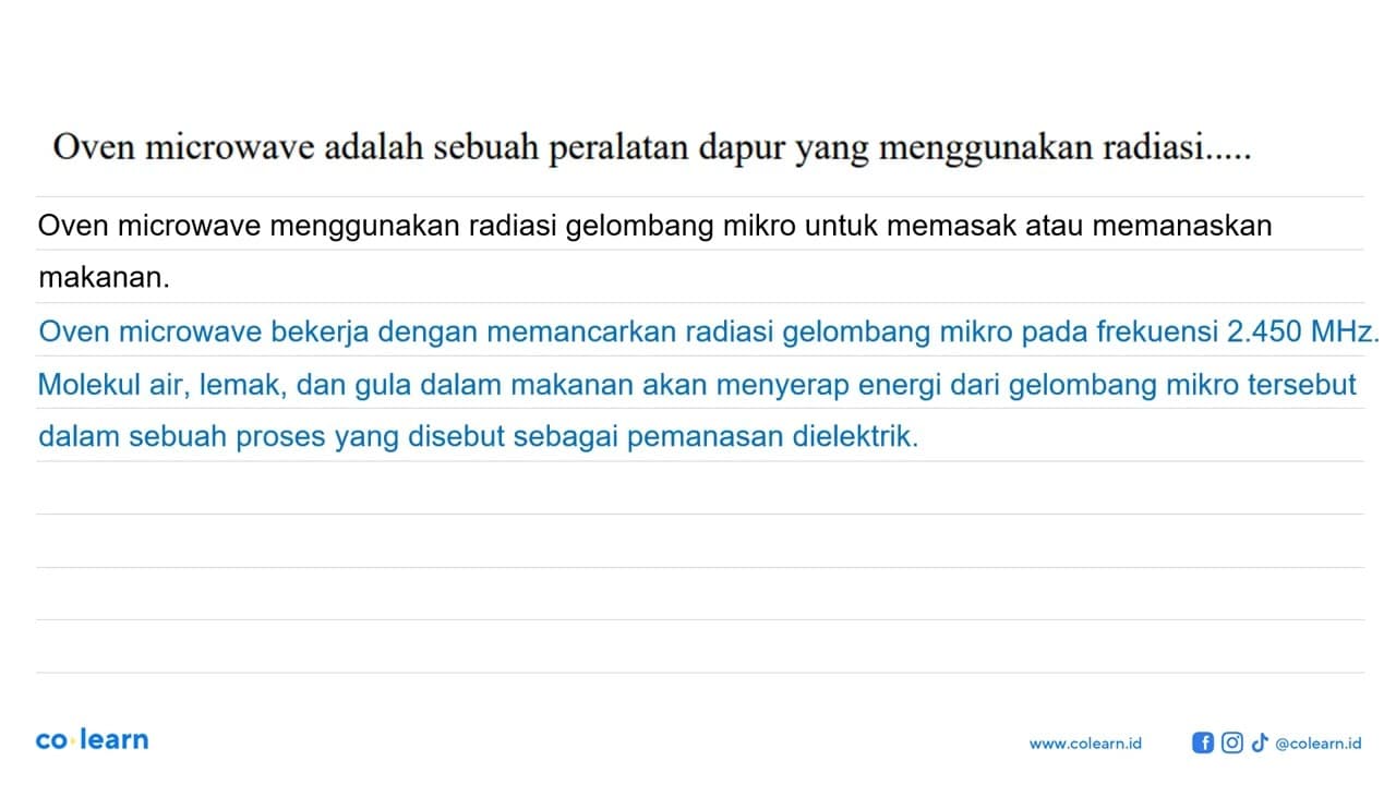 Oven microwave adalah sebuah peralatan dapur yang