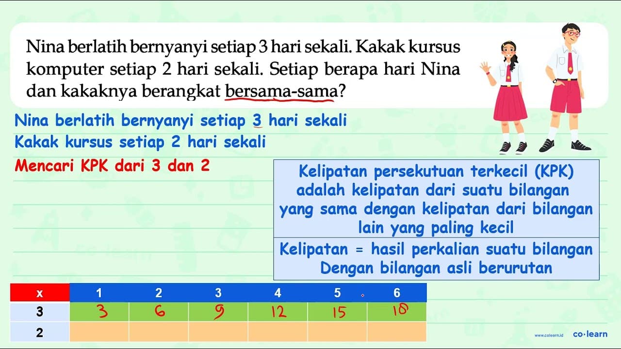 Nina berlatih bernyanyi setiap 3 hari sekali. Kakak kursus