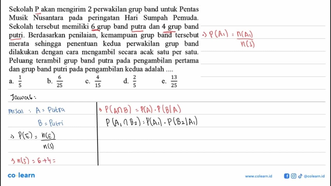 Sekolah P akan mengirim 2 perwakilan grup band untuk Pentas