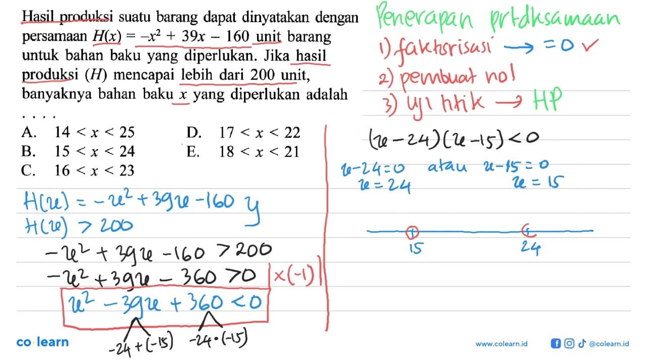 Hasil produksi suatu barang dapat dinyatakan dengan