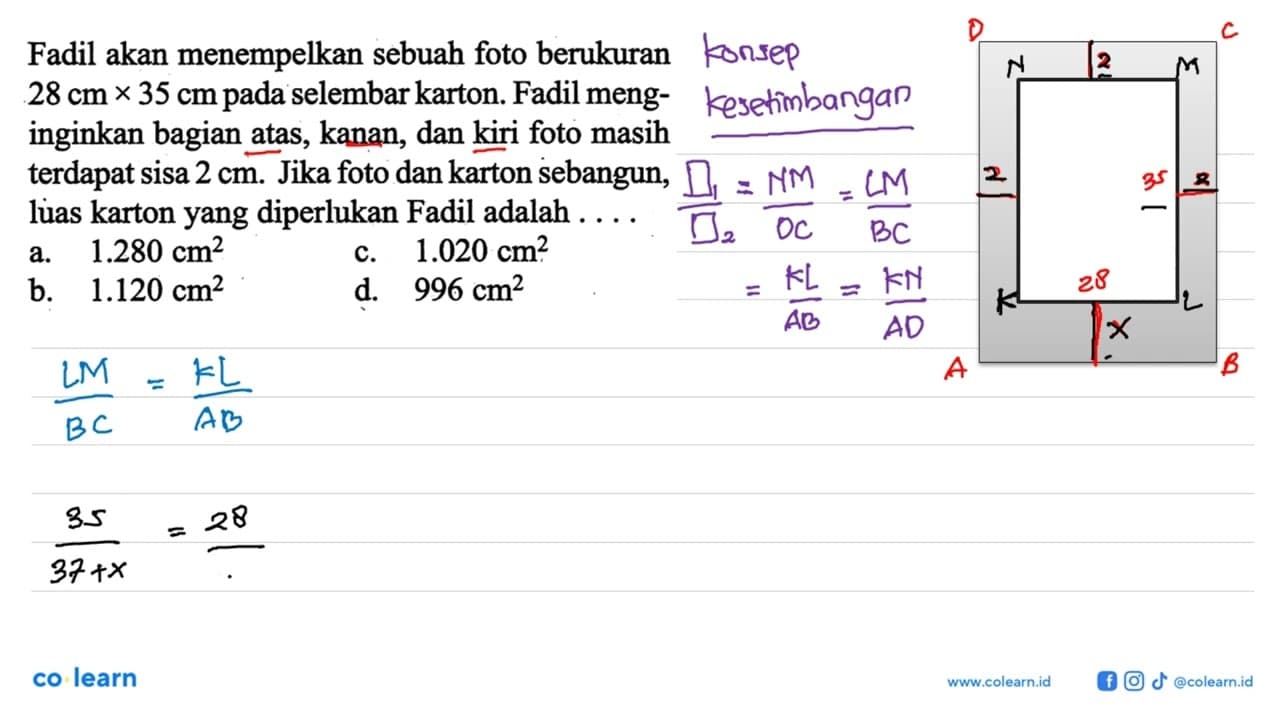 Fadil akan menempelkan sebuah foto berukuran 28 cm x 35 cm