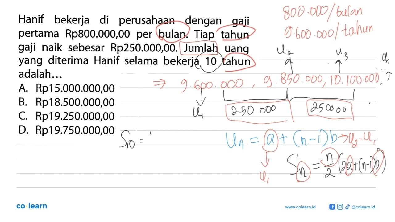 Hanif bekerja di perusahaan dengan gaji pertama