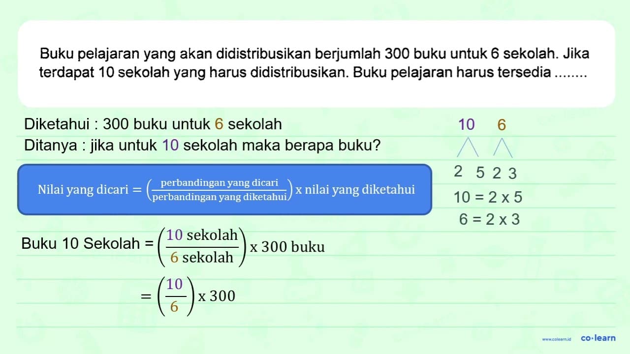 Buku pelajaran yang akan didistribusikan berjumlah 300 buku