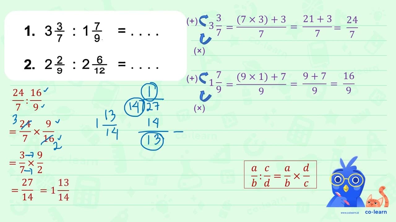 1. 3 (3)/(7): 1 (7)/(9)= 2. 2 (2)/(9): 2 (6)/(12)=...