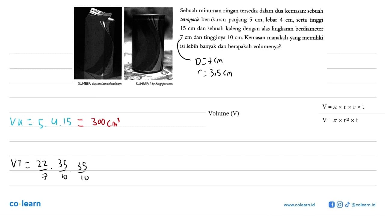 Sebuah minuman ringan tersedia dalam dua kemasan: sebuah