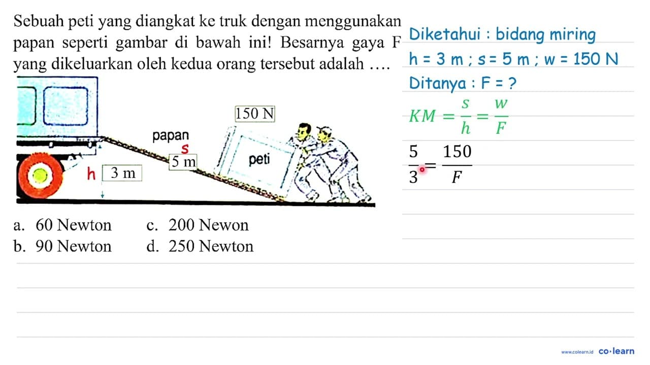 Sebuah peti yang diangkat ke truk dengan menggunakan papan