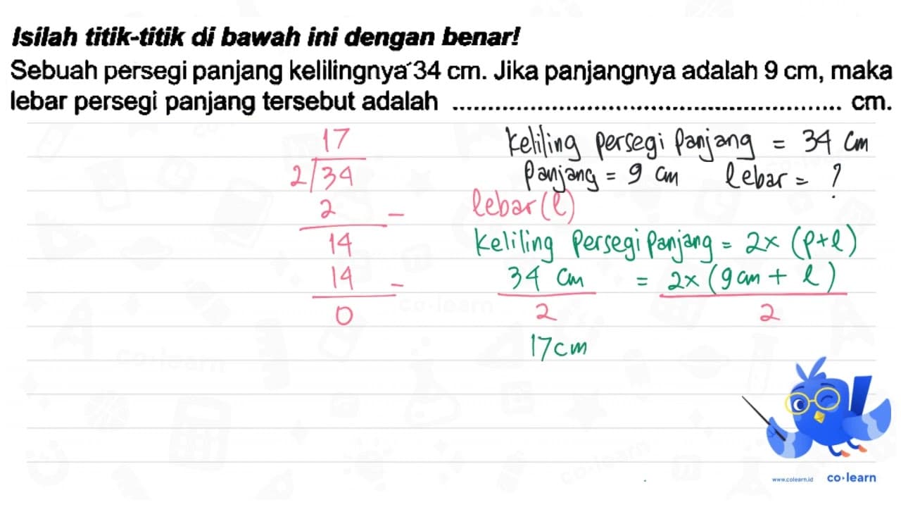 Isilah titk-titk di bawah ini dengan benar! Sebuah persegi