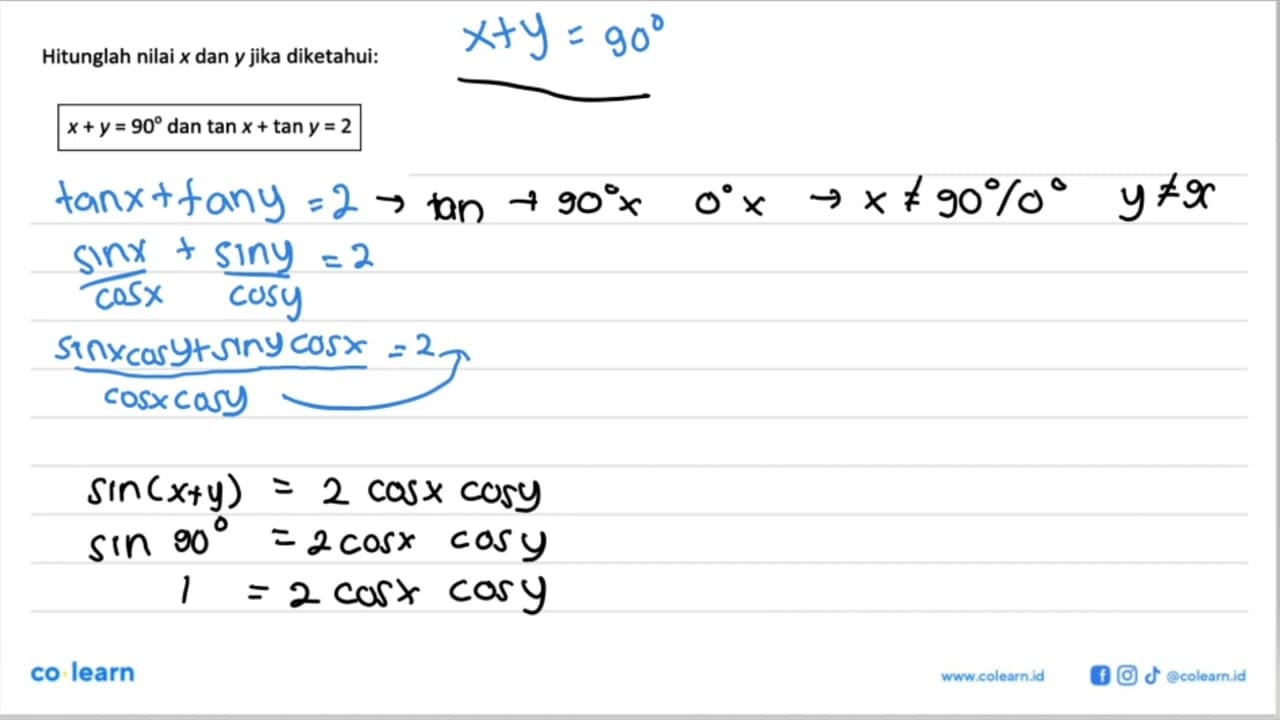 Tentukan batas-batas nilai a agar persamaan: a cos X + (a =