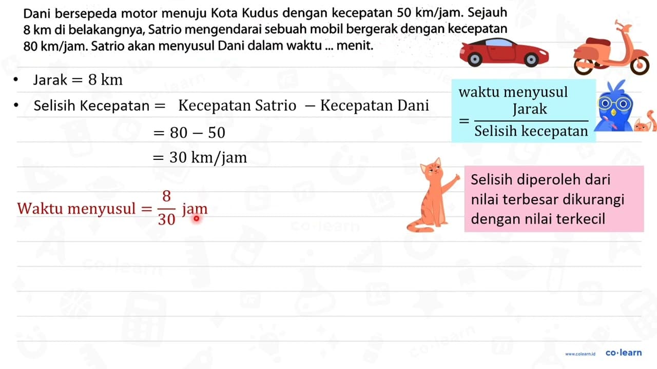 Dani bersepeda motor menuju Kota Kudus dengan kecepatan 50