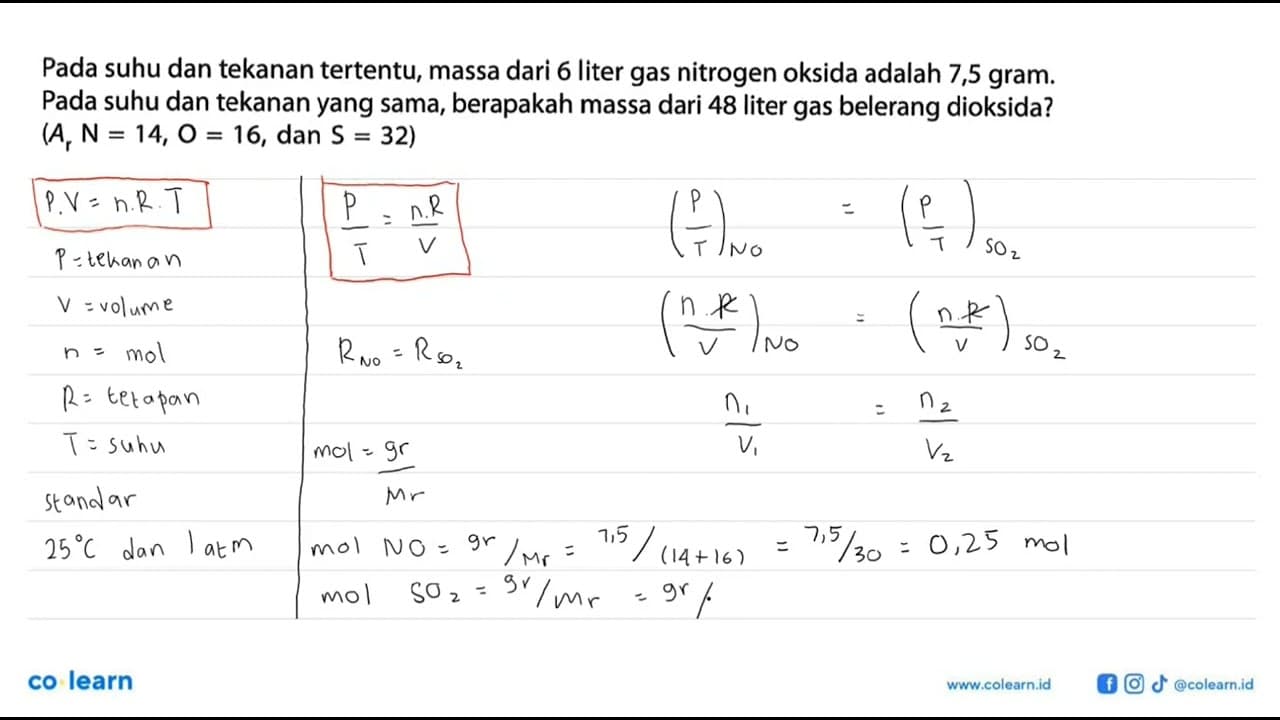 Pada suhu dan tekanan tertentu, massa dari 6 liter gas