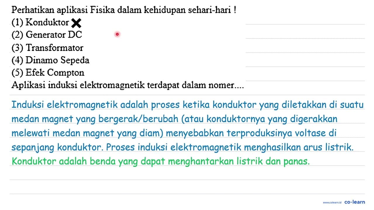 Perhatikan aplikasi Fisika dalam kehidupan sehari-hari! (1)