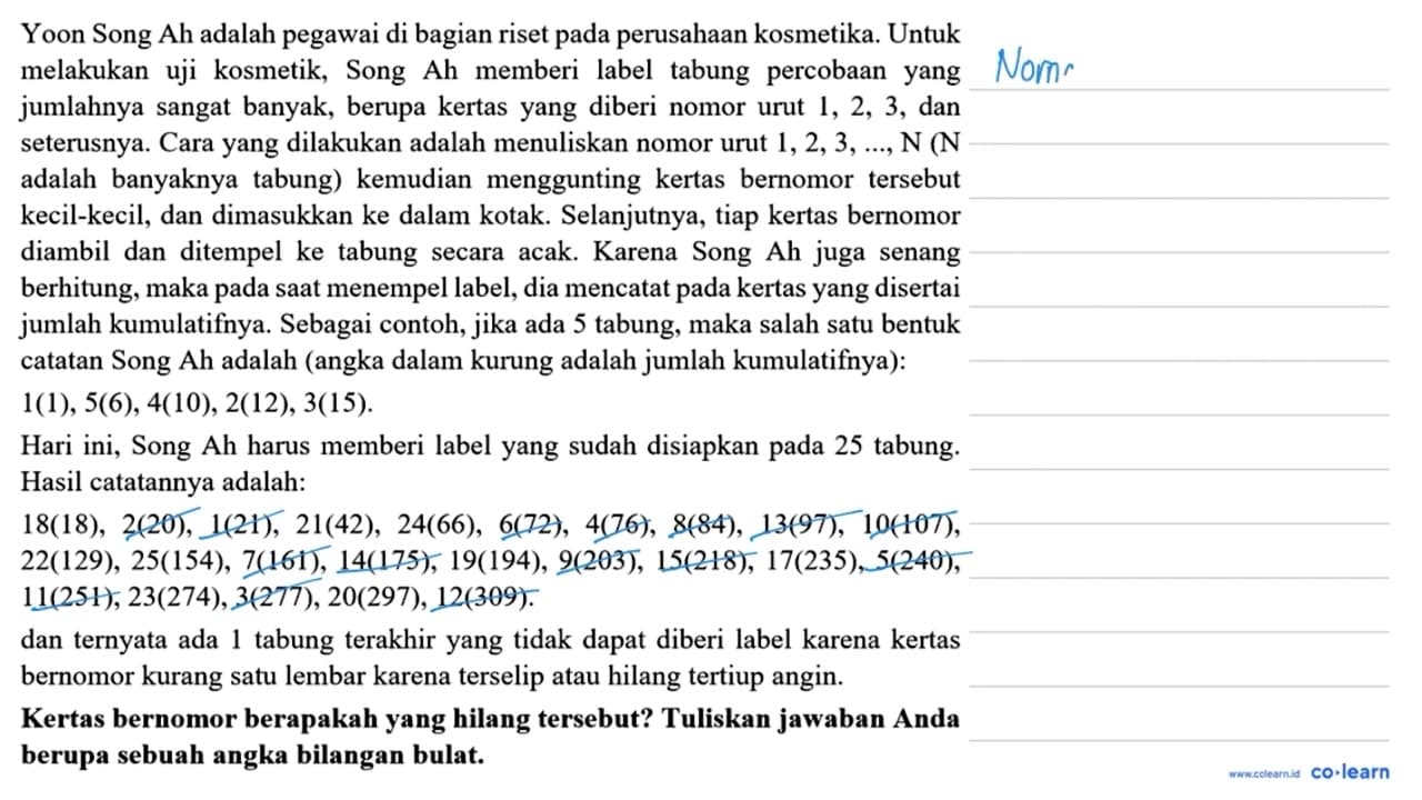 Yoon Song Ah adalah pegawai di bagian riset pada perusahaan