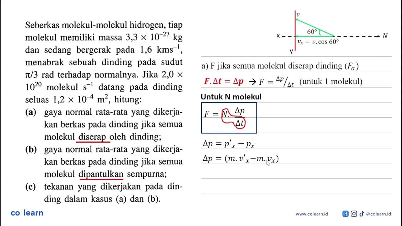 Seberkas molekul-molekul hidrogen, tiap molekul memiliki