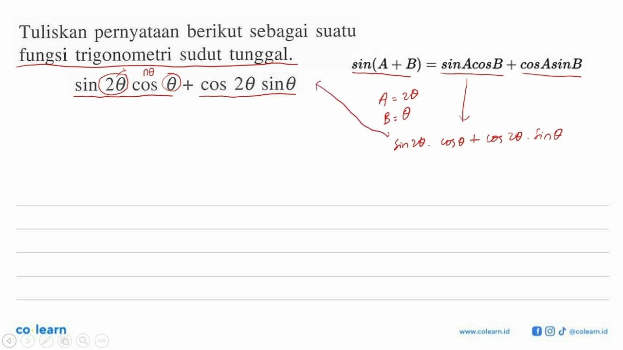 Tuliskan pernyataan berikut sebagai suatu fungsi