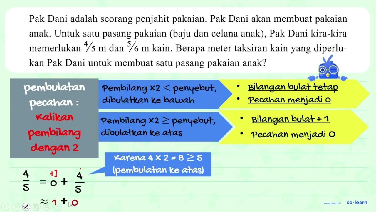 Pak Dani adalah seorang penjahit pakaian. Pak Dani akan