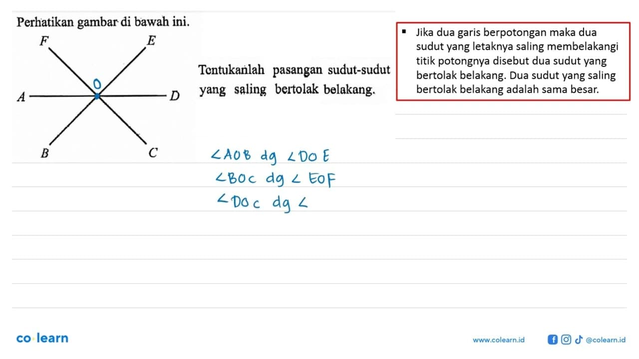 Perhatikan gambar di bawah ini. Tentukanlah pasangan