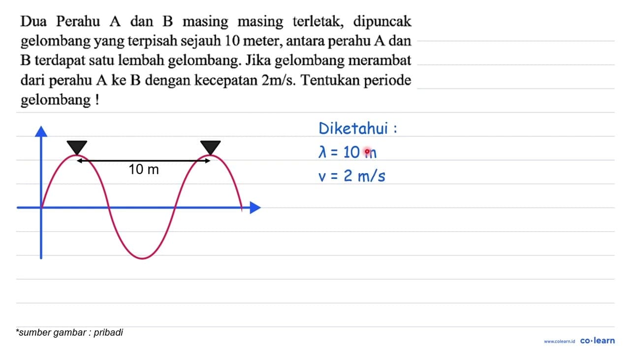 Dua Perahu A dan B masing masing terletak, dipuncak