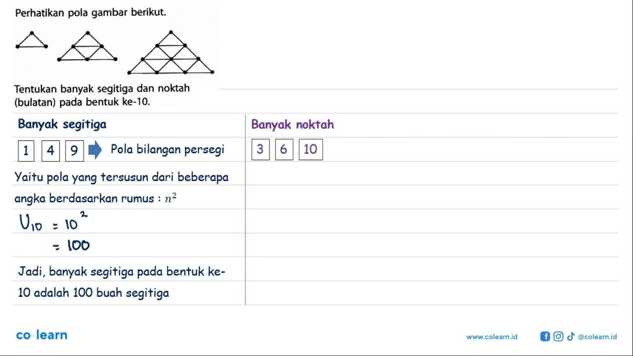 Perhatikan gambar berikut. Tentukan banyak segitiga dan