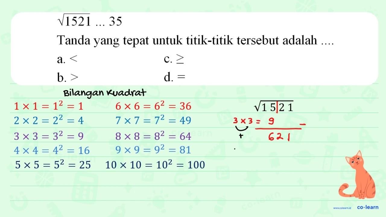 akar(1521) ... 35 Tanda yang tepat untuk titik-titik