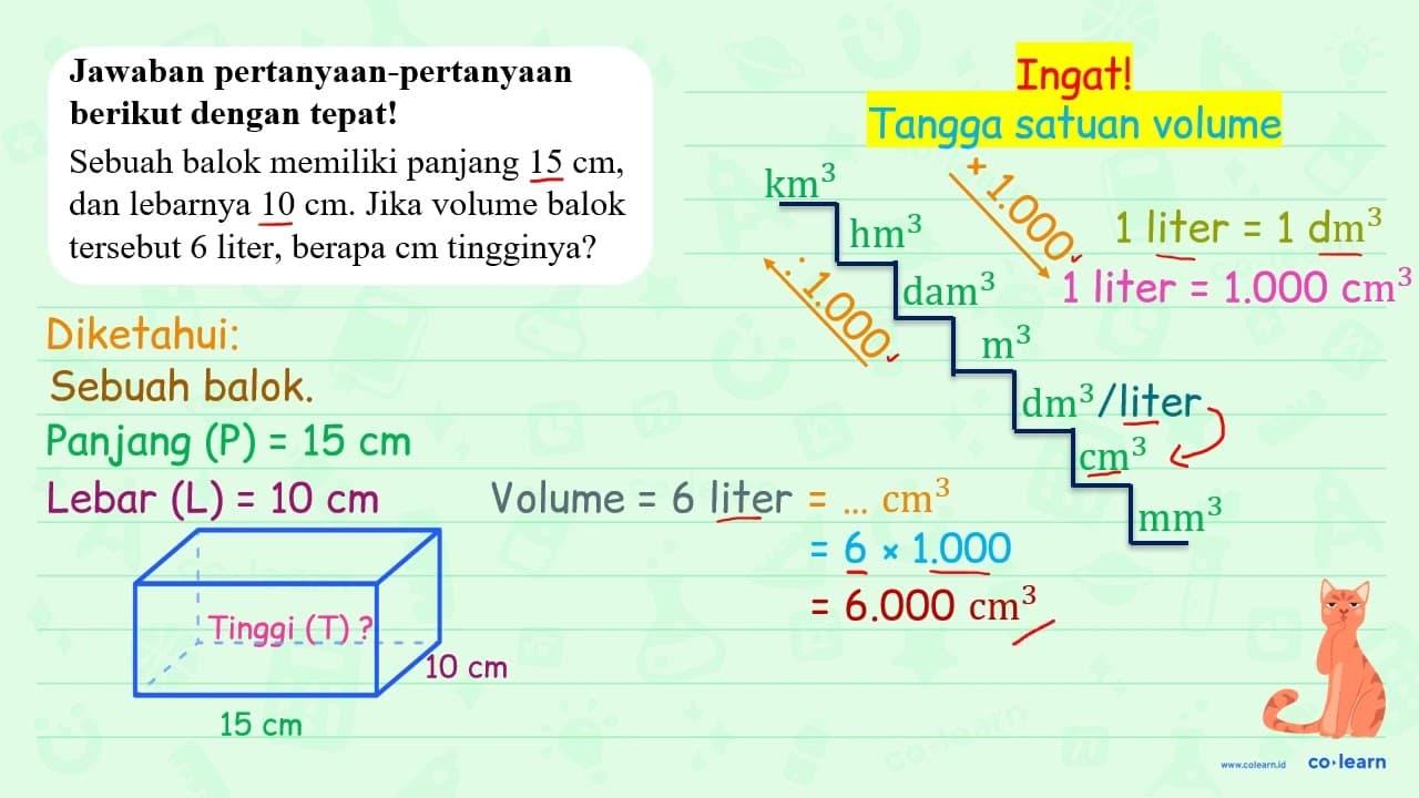 Jawaban pertanyaan-pertanyaan berikut dengan tepat! Sebuah