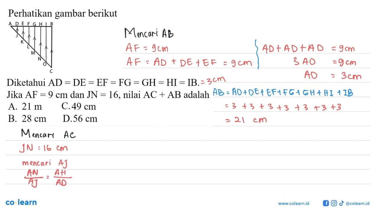 Perhatikan gambar berikut A D E F G H I B I K L M N O