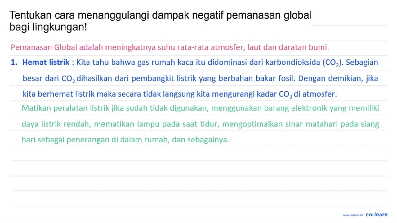 Tentukan cara menanggulangi dampak negatif pemanasan global