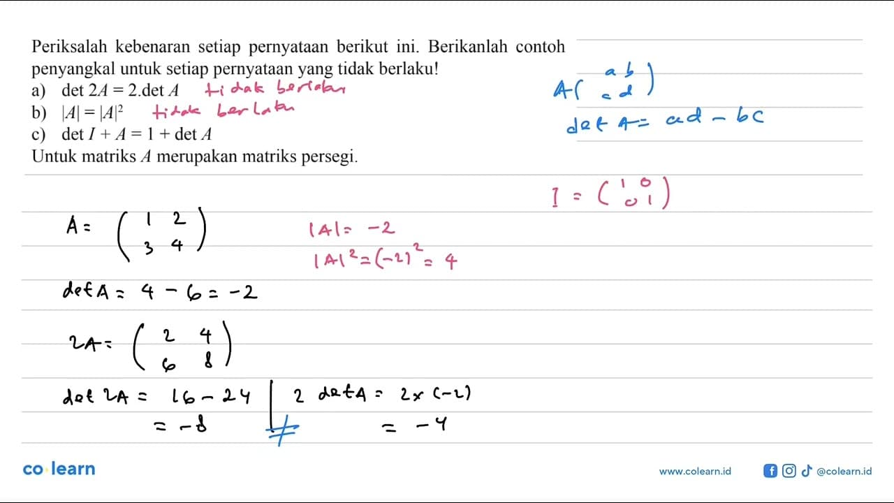 Periksalah kebenaran setiap pernyataan berikut ini.