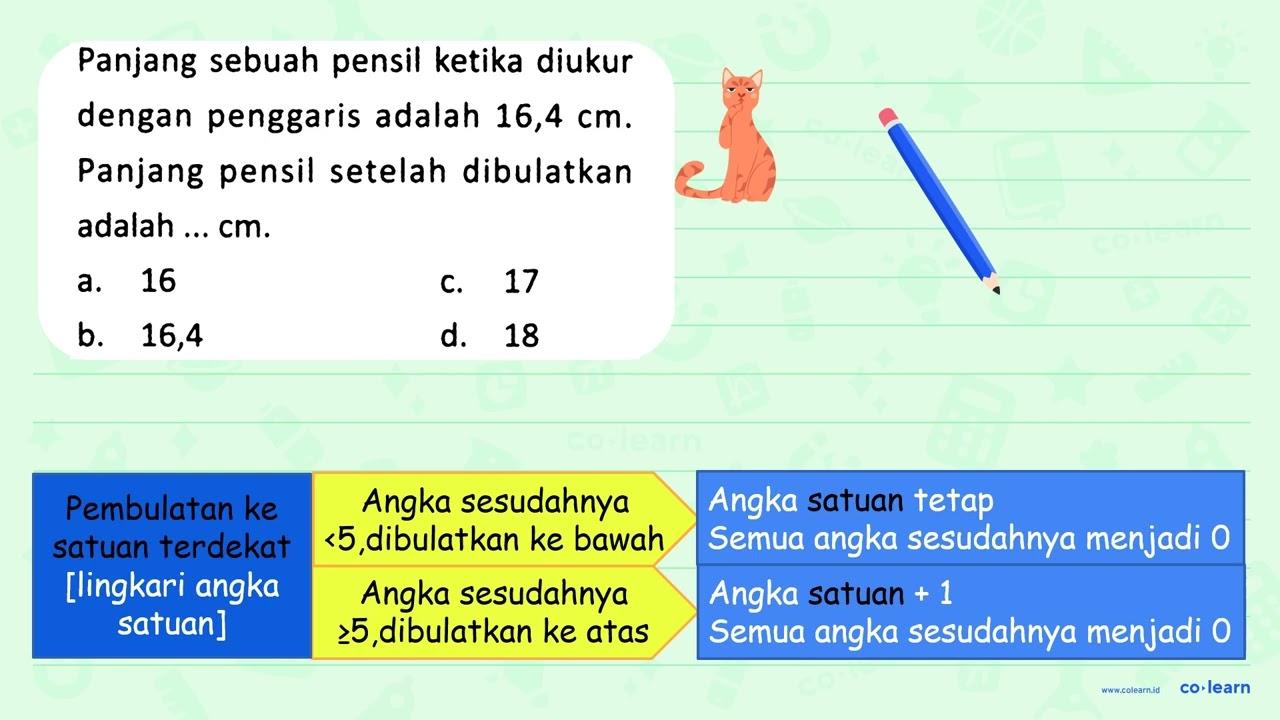 Panjang sebuah pensil ketika diukur dengan penggaris adalah