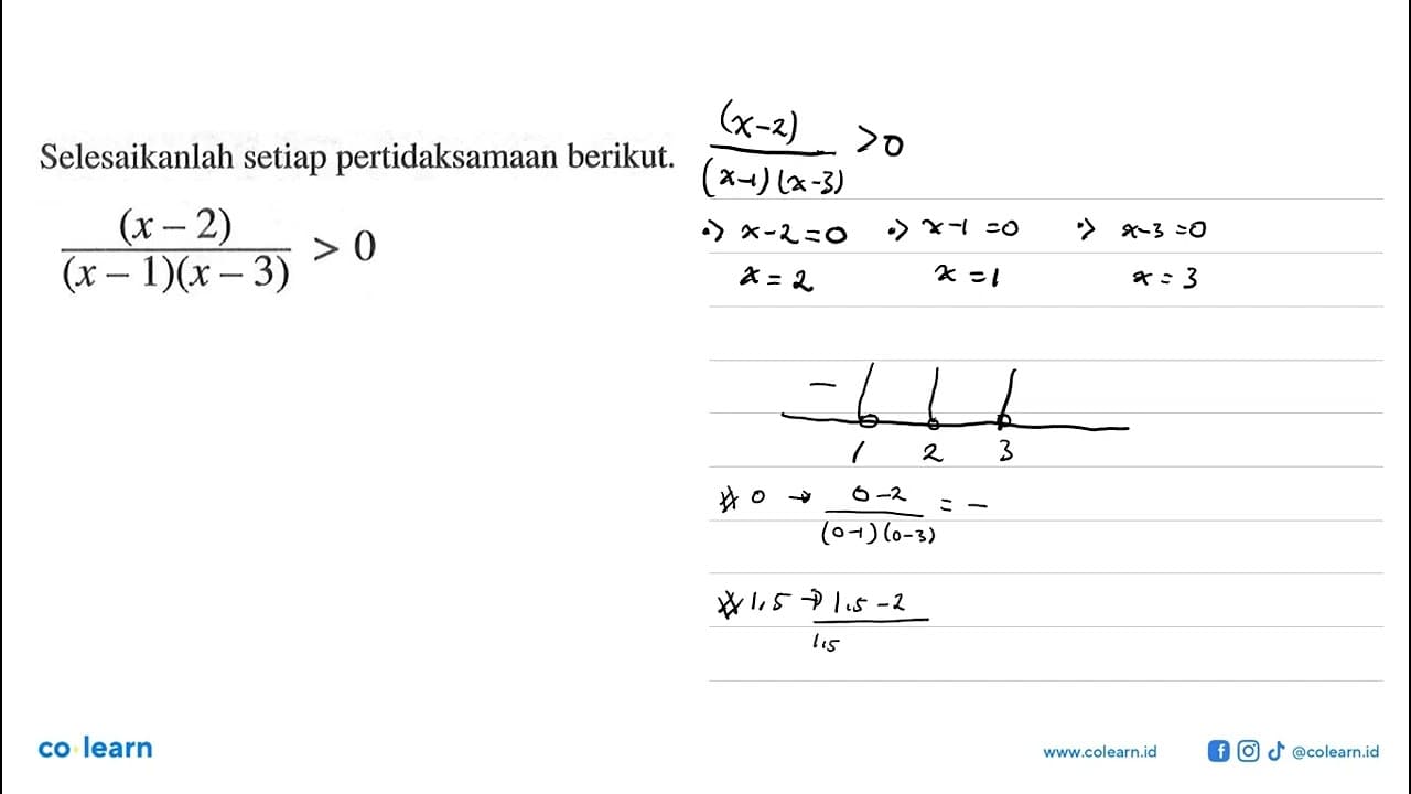 Selesaikanlah setiap pertidaksamaan berikut: