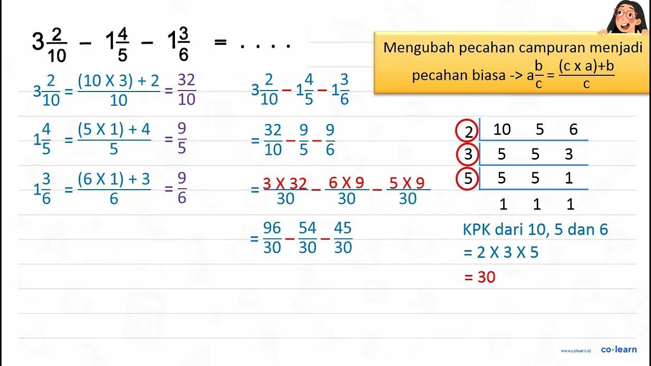 3 2/10 - 1 4/5 - 1 3/6=...