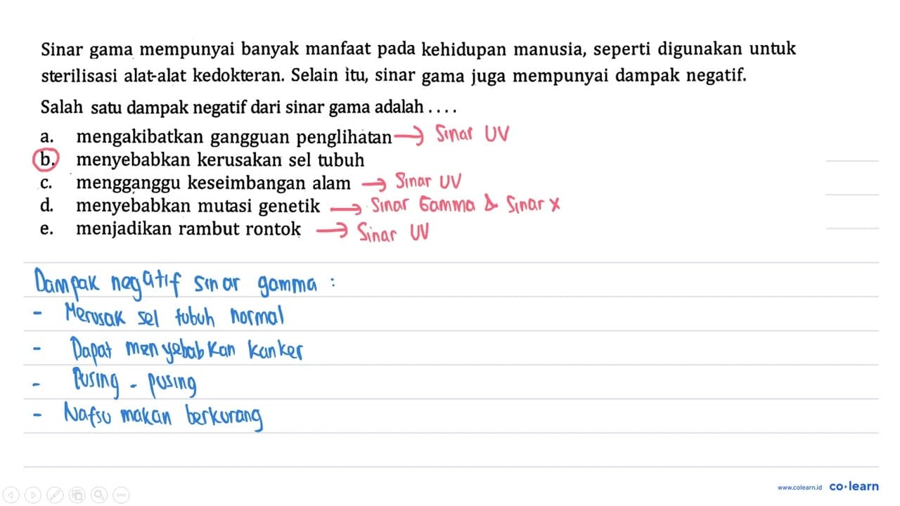 Sinar gama mempunyai banyak manfaat pada kehidupan manusia,