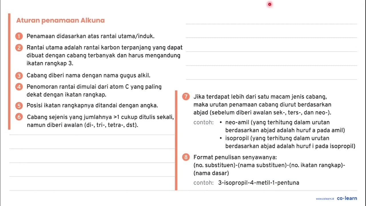 Berikan nama dari senyawa berikut! a.