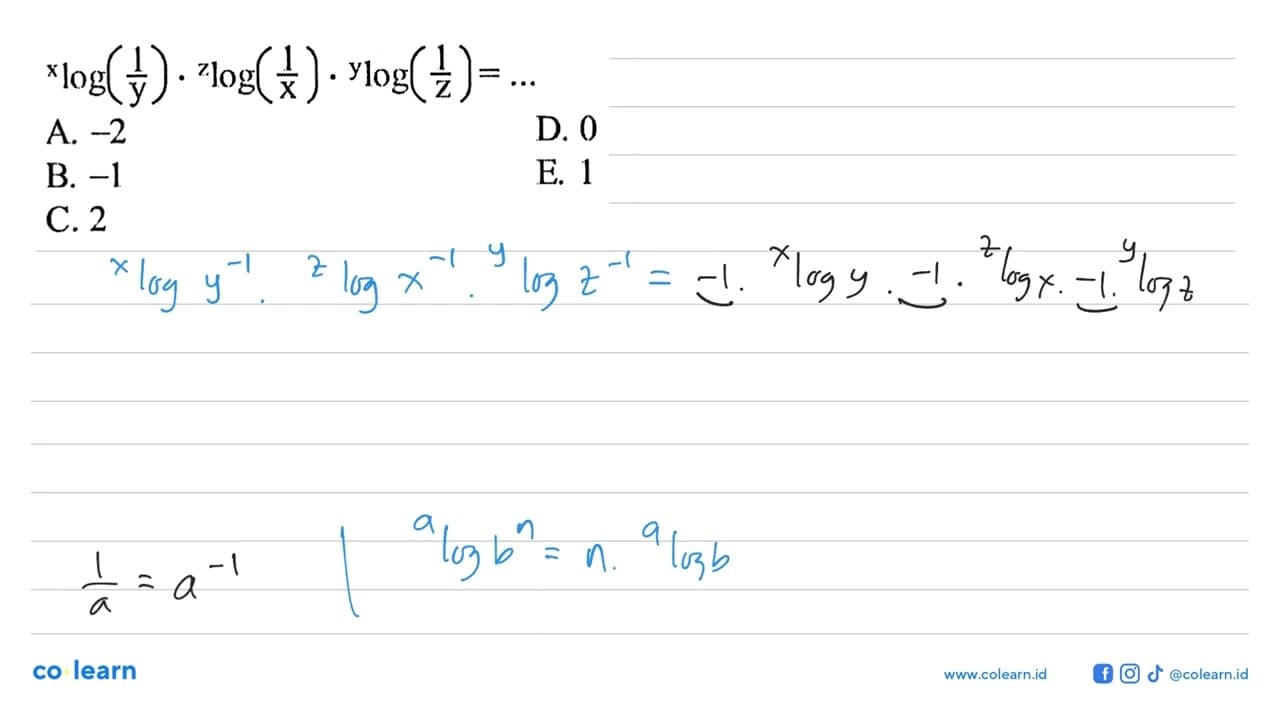 xlog(1/y).zlog(1/x).ylog (1/z)=...