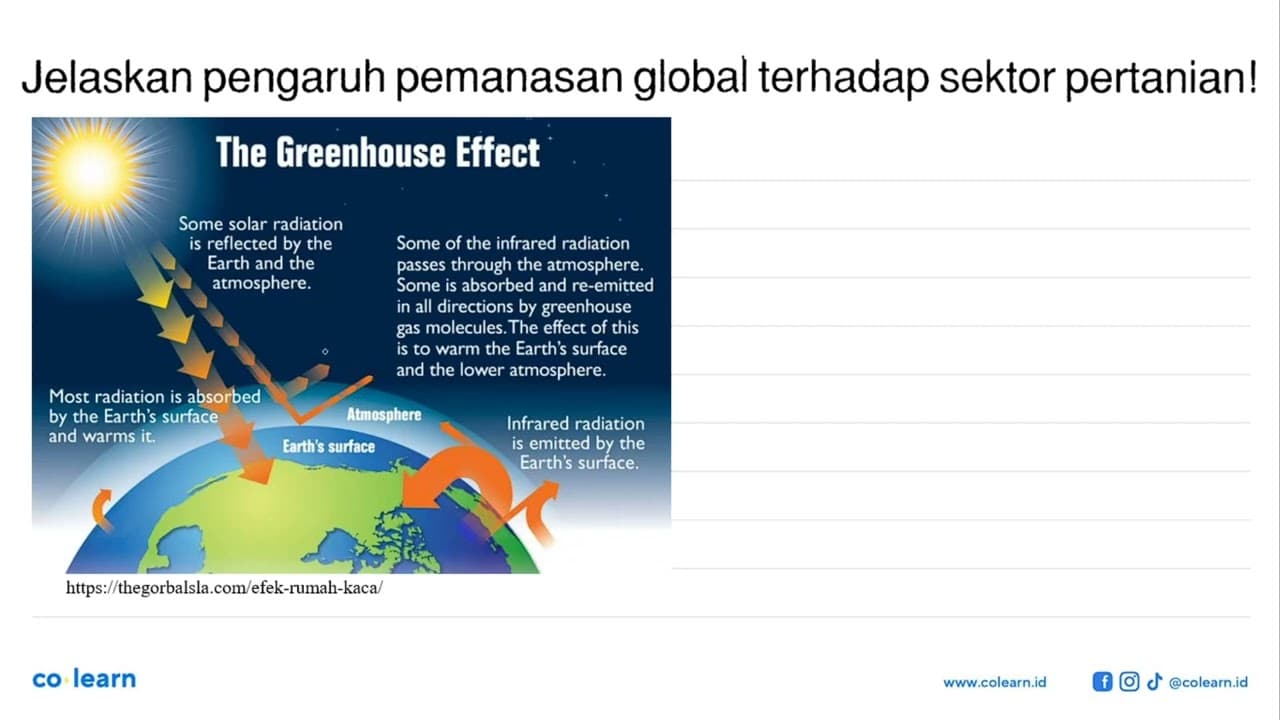 Jelaskan pengaruh pemanasan global terhadap sektor