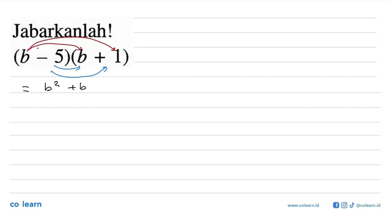 Jabarkanlah! (b - 5)(b + 1)