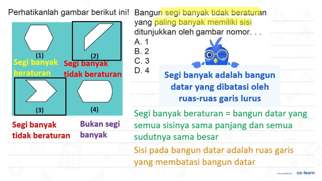 Perhatikanlah gambar berikut ini! Bangun segi banyak tidak