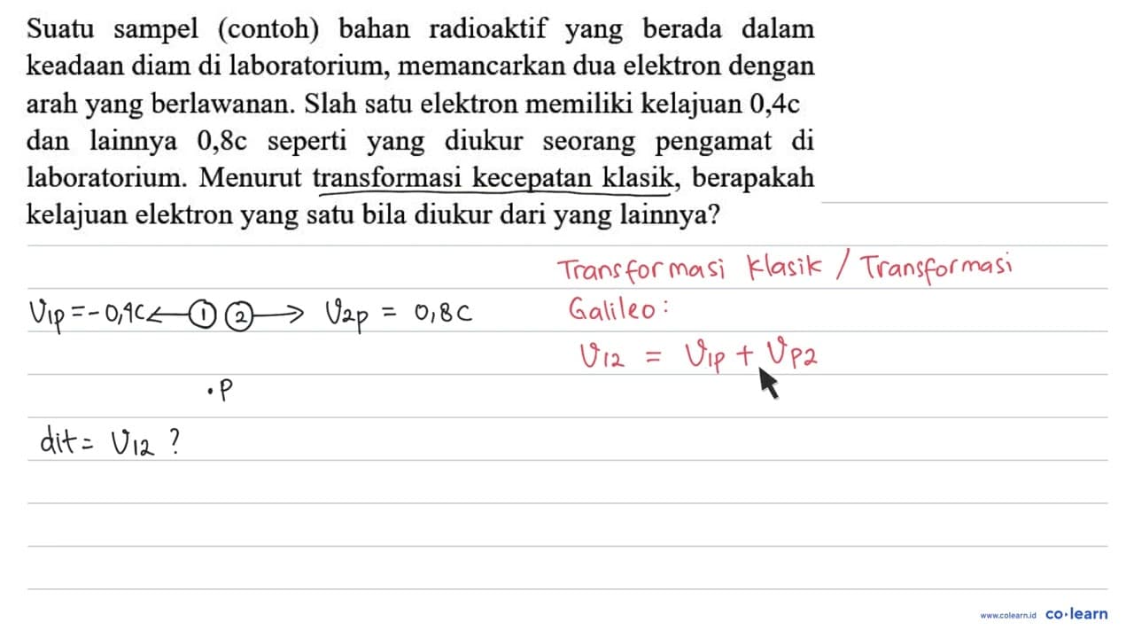 Suatu sampel (contoh) bahan radioaktif yang berada dalam