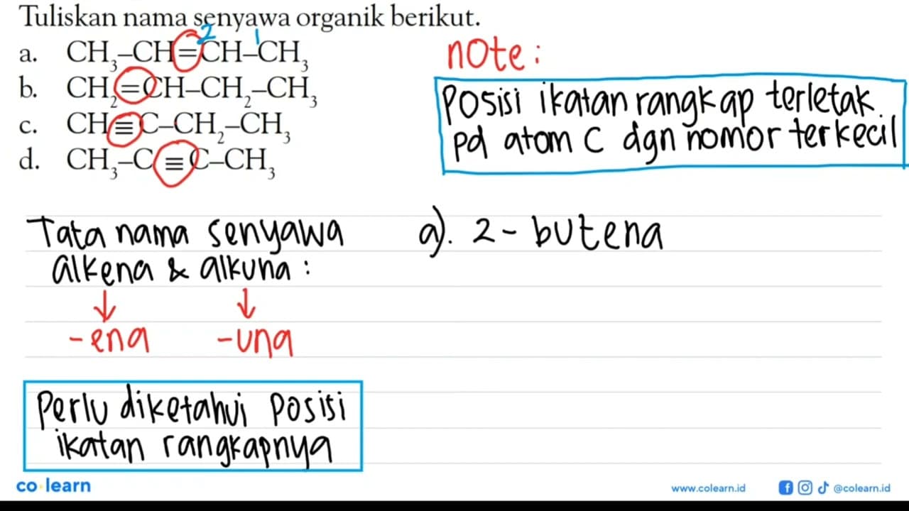 Tuliskan nama dari senyawa alkana berikut. a. C8H18 b.