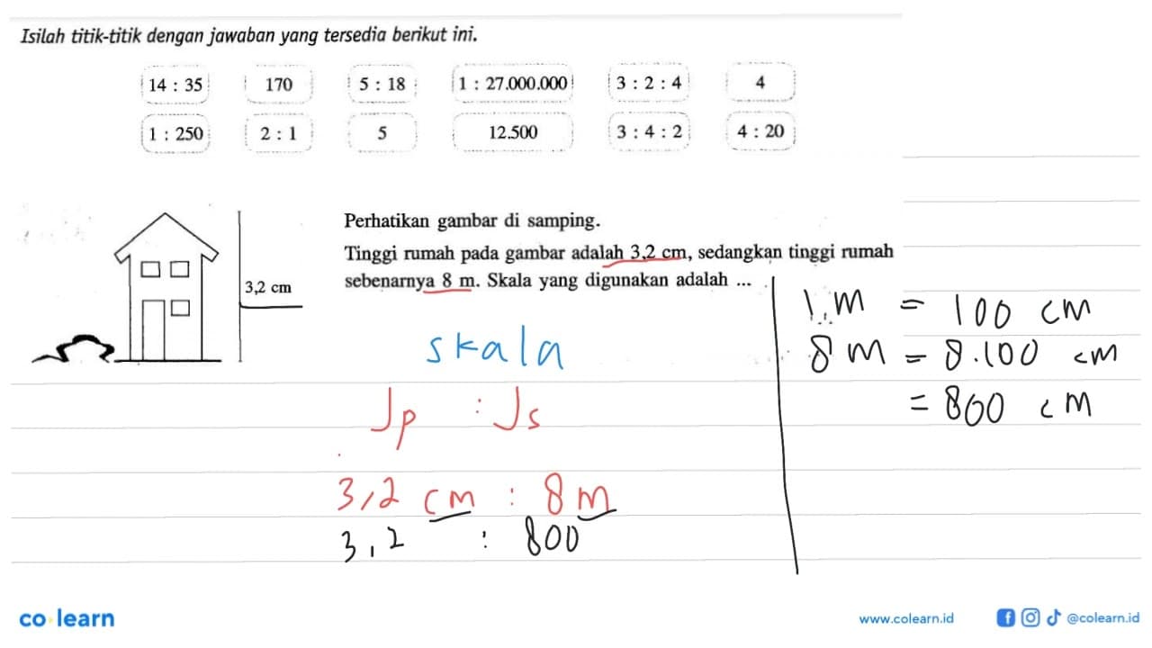 Isilah titik-titik dengan jawaban yang tersedia berikut