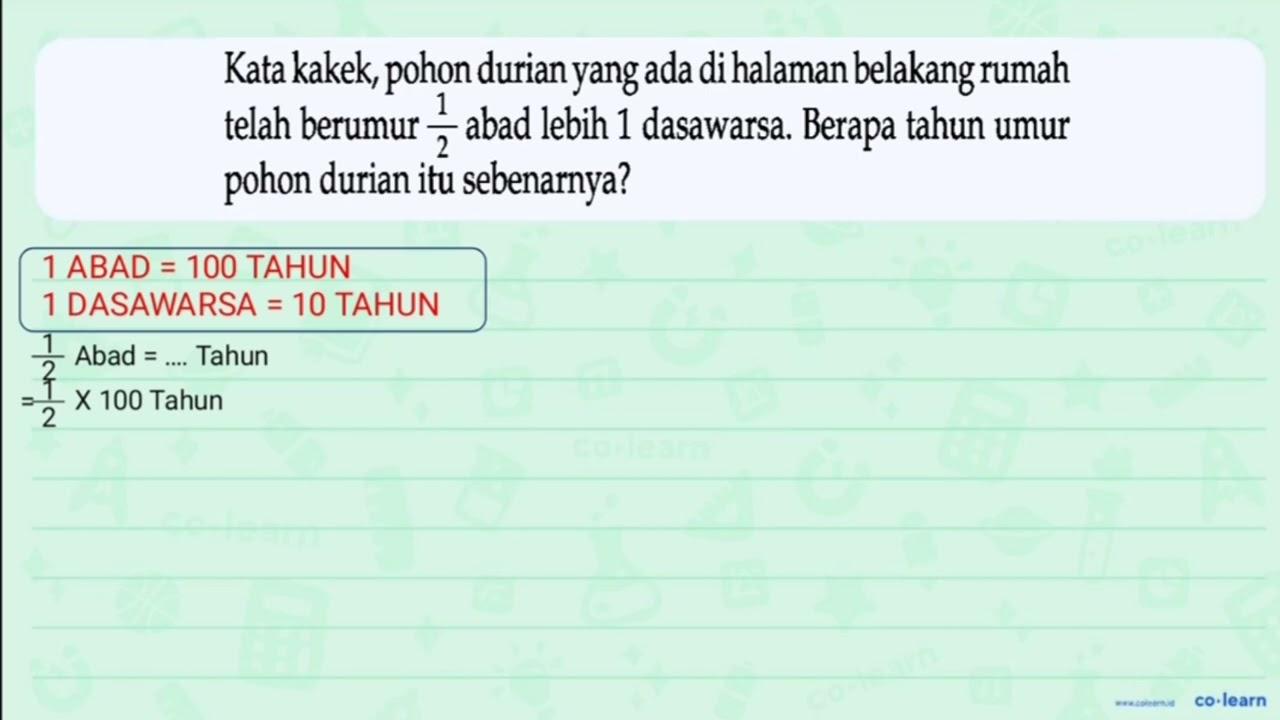 Kata kakek, pohon durian yang ada di halaman belakang rumah