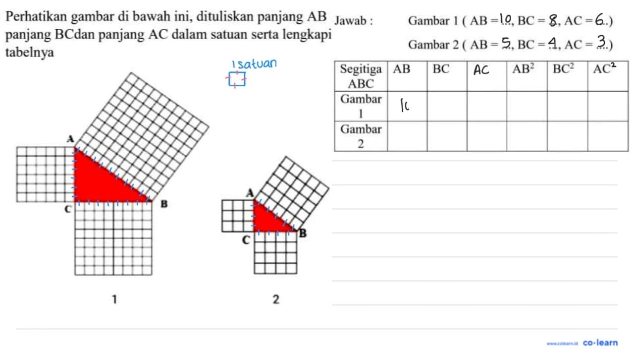 Perhatikan gambar di bawah ini, dituliskan panjang AB