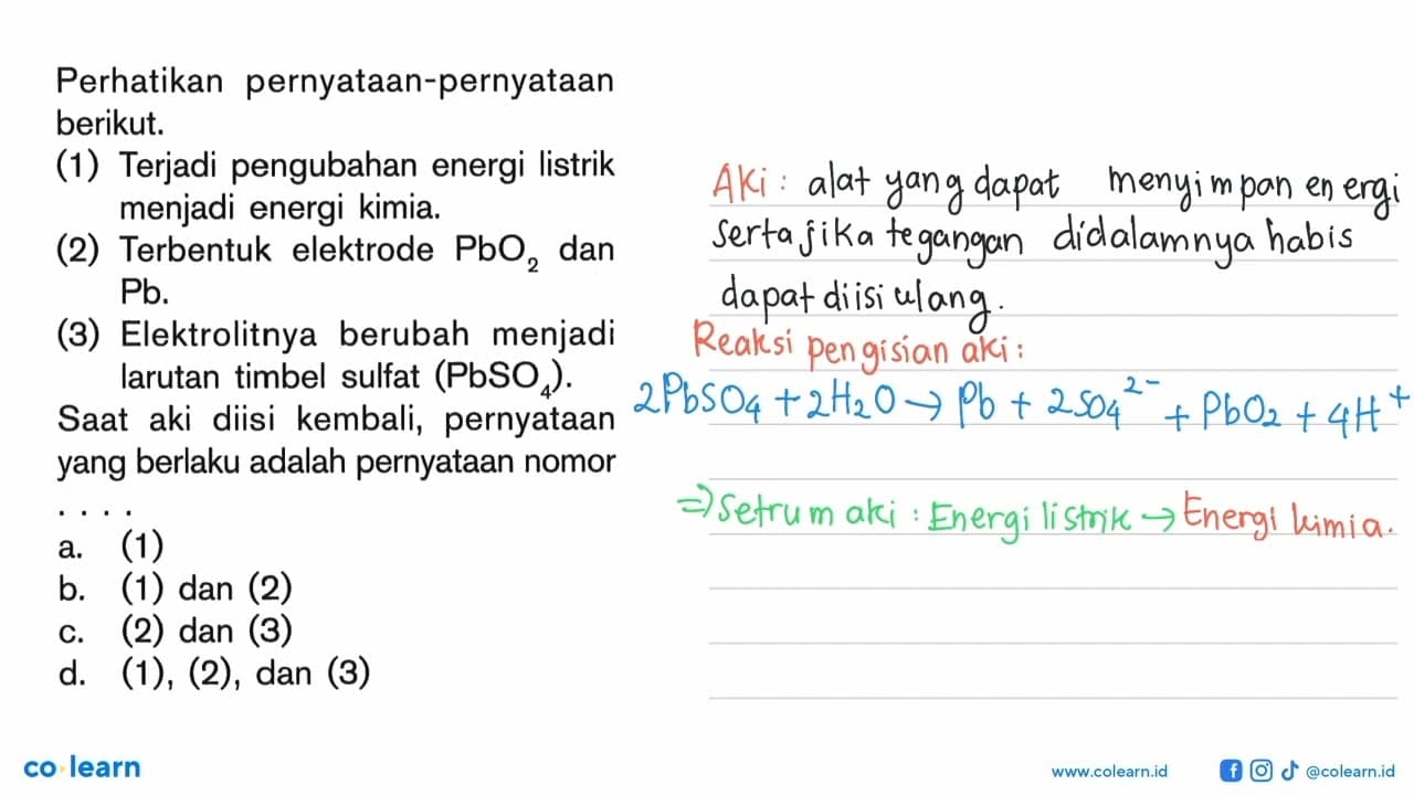 Perhatikan pernyataan-pernyataan berikut. (1) Terjadi