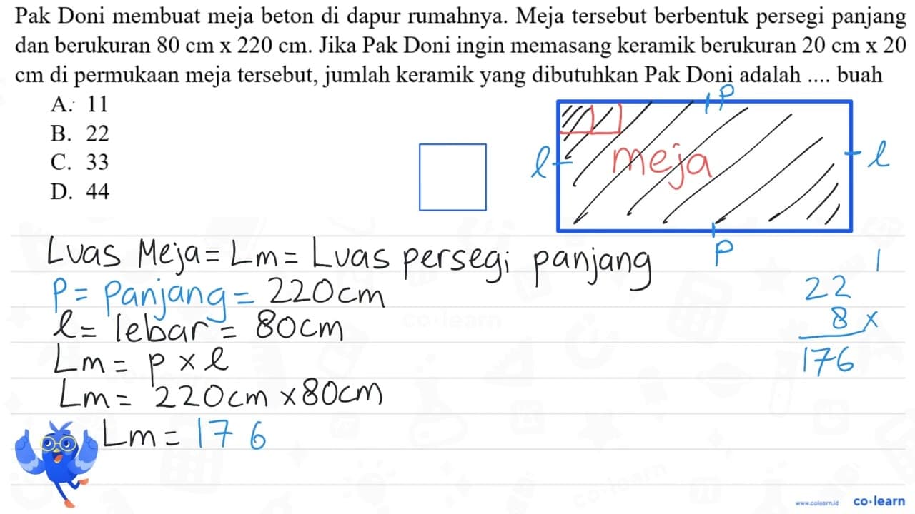 Pak Doni membuat meja beton di dapur rumahnya. Meja