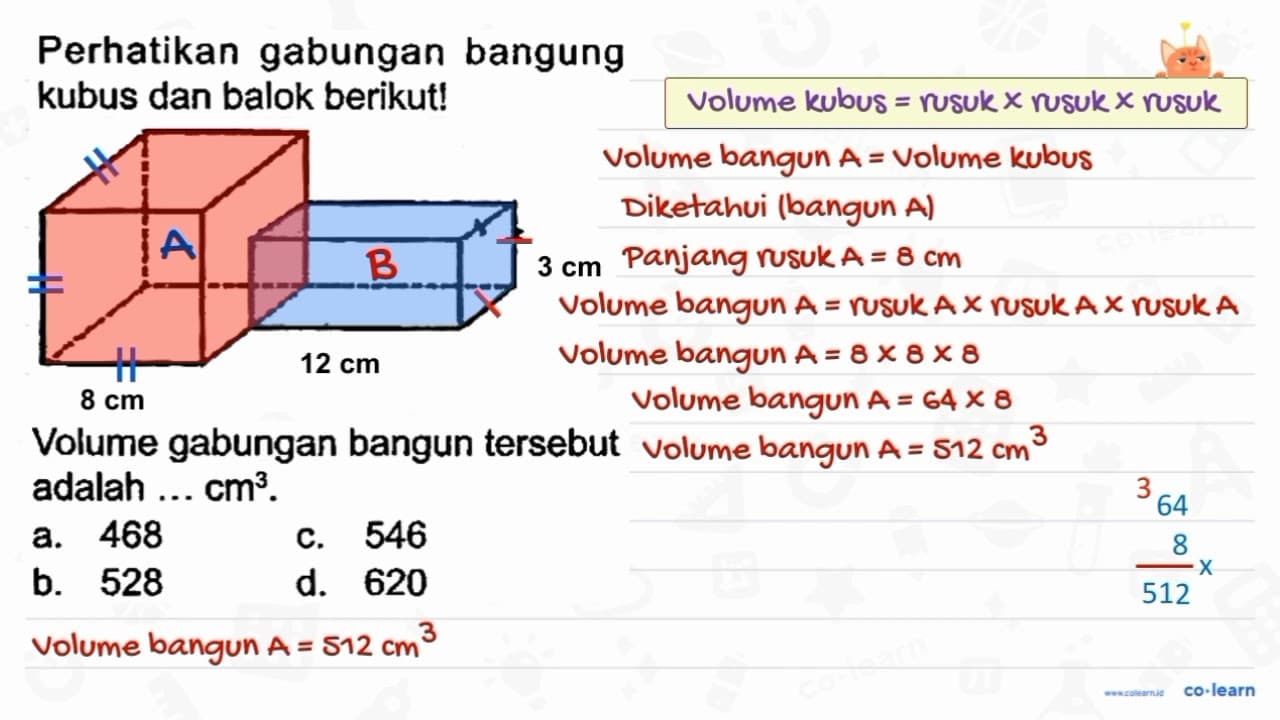 Perhatikan gabungan bangung kubus dan balok berikut! 3 cm